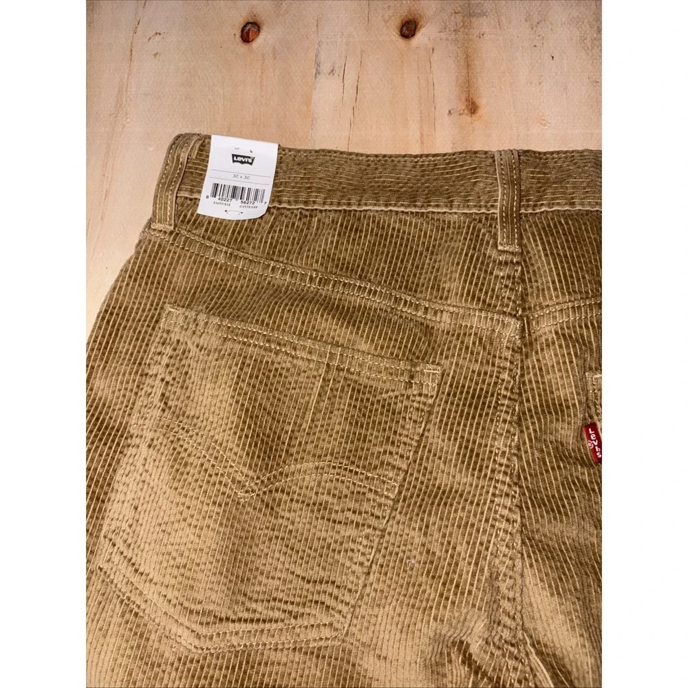 Levi's Corduroy Pants Mens Size 30x30 Straight Leg Golden Tan Irregular